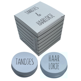 Tandendoosje en haarlokdoosje kadoverpakking - strak