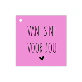 Kadolabels Sinterklaas | Van Sint voor jou | 10 stuks