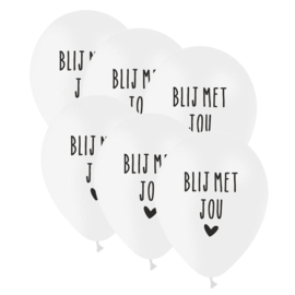 Ballonnen 'Blij met jou' | 6 stuks