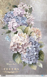 PapersForYou La Vie en Fleurs Rijstpapier Hydrangeas IV 54x33cm