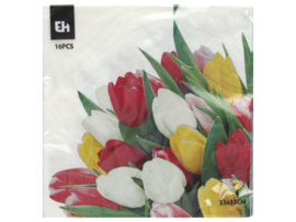 Servetten Tulpen 33x33cm