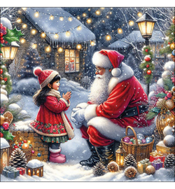 Kerstman en meisje nr.7
