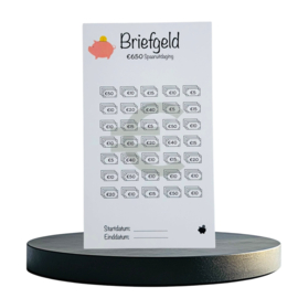Briefgeld - €650 Spaaruitdaging - A6