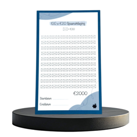 100 x €20 Spaaruitdaging - A5