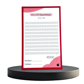 100 x €10 Spaaruitdaging - A5