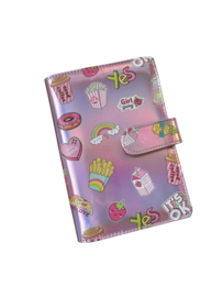 Kids Spaarmap - Cartoon Roze - A6