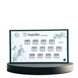 12 Maanden €250 Spaaruitdaging - A6