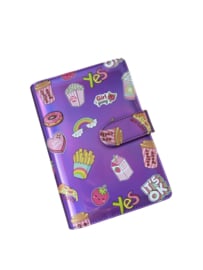 Kids Spaarmap - Cartoon Paars - A6