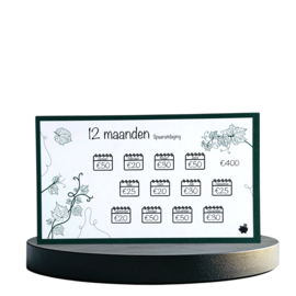 12 Maanden €400 - Spaaruitdaging - A6
