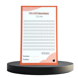 100 x €50 Spaaruitdaging - A5