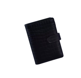 Spaarmap Croco - Zwart - A6