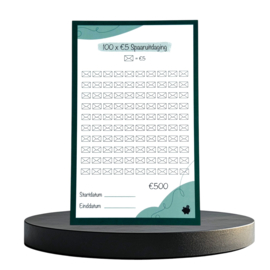 100 x €5 Spaaruitdaging - A5