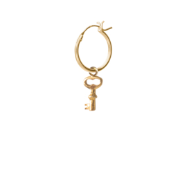 BS - Key Silver Gold Plated Hoop Earring (ES1052)