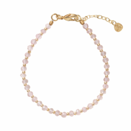 BS - Energy Rose Quartz Gold Plated Bracelet (BL26051)