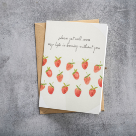 BS - Greeting Card Strawberries (GC0050)
