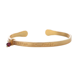 BS - Pure Garnet Gold Plated Bracelet (AW30897)