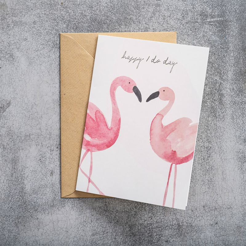 BS - Greeting Card Flamingos (GC0055)