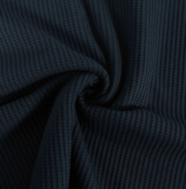 1075. Tricot wafel stof zwart