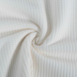 1077. Tricot wafelstof of white