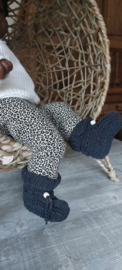 Broekje (1063. Panter zwart op beige)