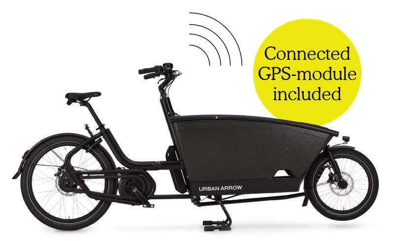 Urban Arrow Family Active Plus in ZWART incl. GPS-tracker