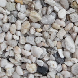 Witte kwarts grind 8-12 mm