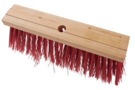 Bezem kunstvezel Rood 40 cm.