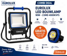Combi deal Eurolux Led Bouwlamp 90w-IISMD 4000KVFS