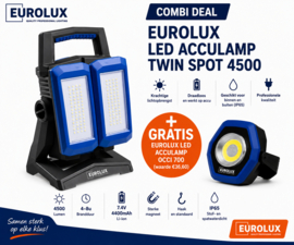 Combi Deal Eurolux Led Acculamp Twin spot 4500