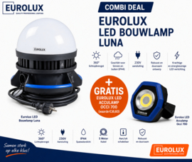 Combi deal  Eurolux Led Bouwlamp Luna