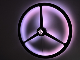 LED 3 spoke steeringwheel black