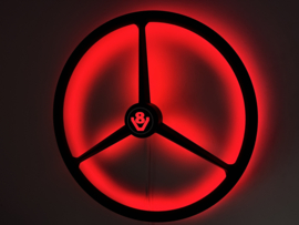 LED 3 spoke steeringwheel black