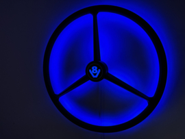 LED 3 spoke steeringwheel black