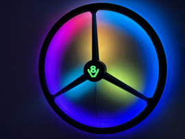 LED 3 spoke steeringwheel black