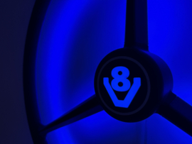 LED 3 spoke steeringwheel black