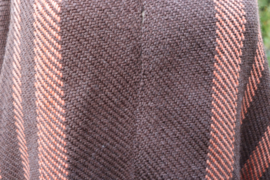 omslag doek  bruin met zalm 70x200