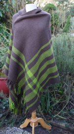 omslag doek   bruin met felgroen 75x185