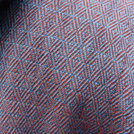 omslag doek  blauw/rood 80x190