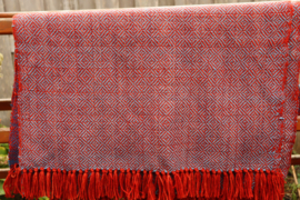 omslagdoek rood blauw 85x190