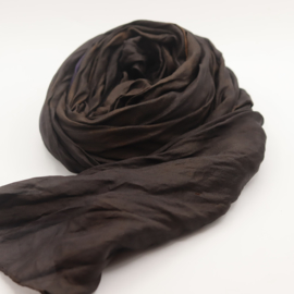 Zijden sjaal donker paars (zwart) 45x180