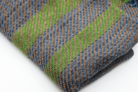 omslag doek  blauwgroen met bruin 70x180