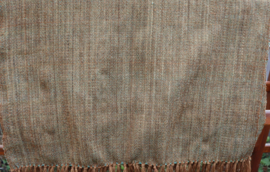 omslag doek  bruin met zeegroen 75x185