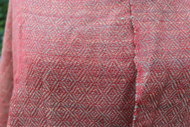 omslagdoek rood groen 60x160