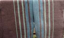 omslagdoek bruin met groen 85x180