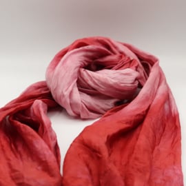 Zijden sjaal paars/roze 45x180