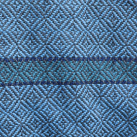 omslag doek diamantkeper blauw/petrol 80x180