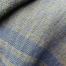 omslag doek  blauw/bruin 80x180
