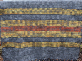 omslagdoek grijs en oranje   85x190