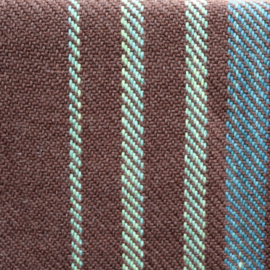 omslagdoek bruin met groen 85x180