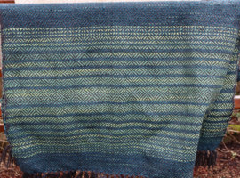omslagdoek petrol/zacht groen  85x190